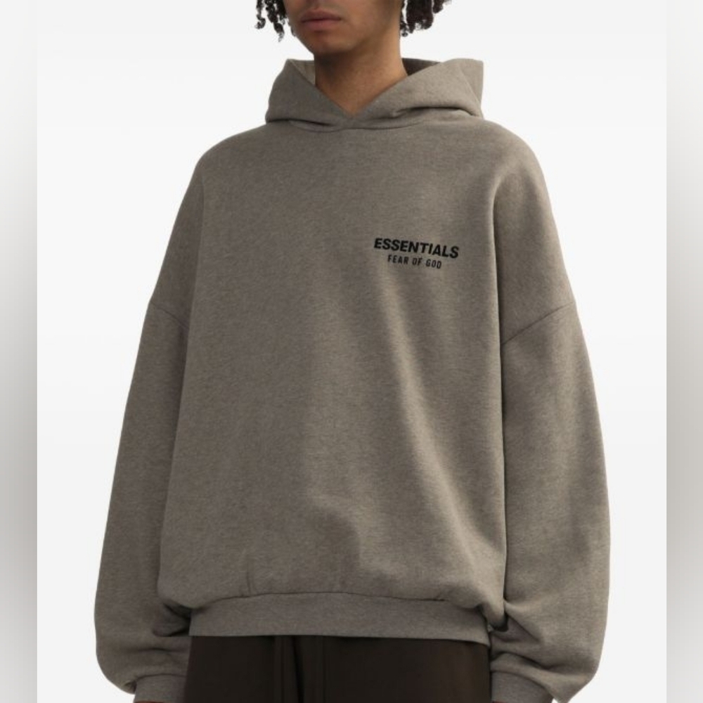 Essentials dark oatmeal Men's hoodie authentic complete with plastic